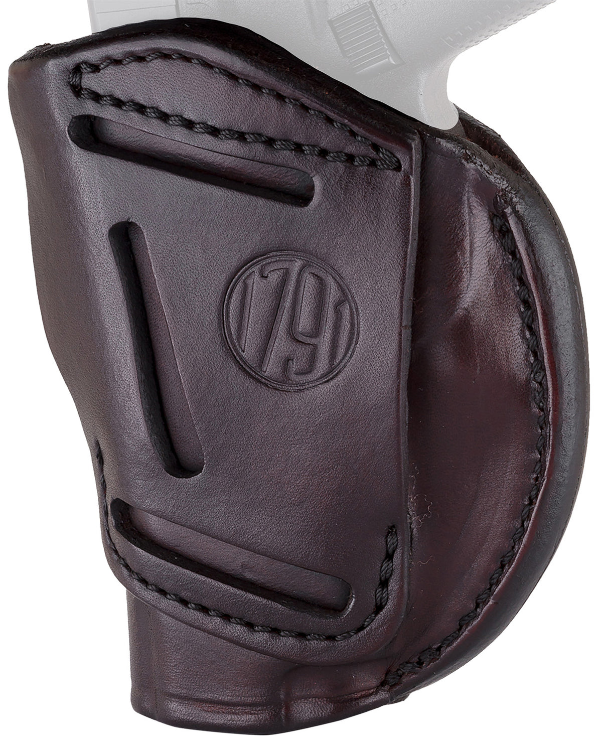 1791 Gunleather Size 01 Signature Brown Steerhide 4-Way Holster IWB/OWB Belt Clip - 1911 3-4" Right Hand