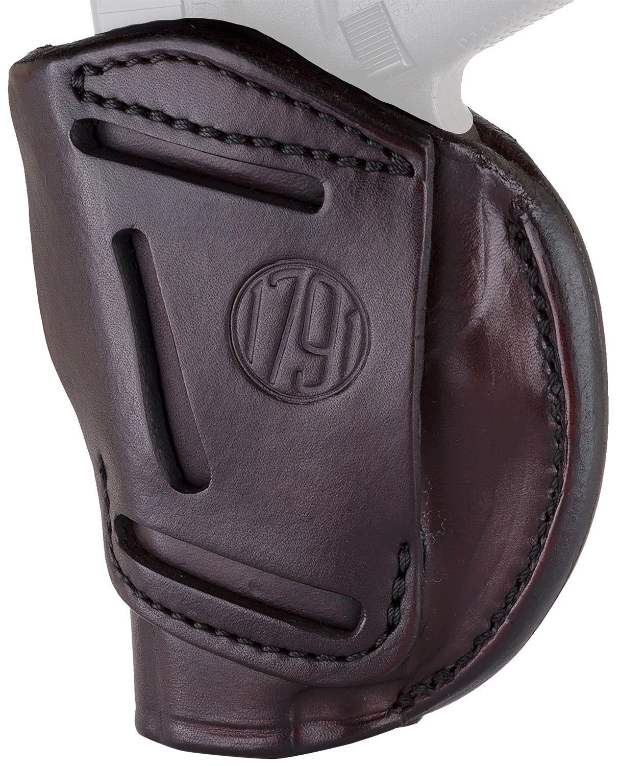 1791 Gunleather Size 01 Signature Brown Steerhide 4-Way Holster IWB/OWB Belt Clip - 1911 3-4" Right Hand