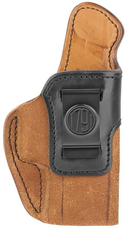 1791 Gunleather Rigid IWB Holster Size 05 Black/Brown Leather Belt Clip Sig P226/Springfield XDMc Right Hand