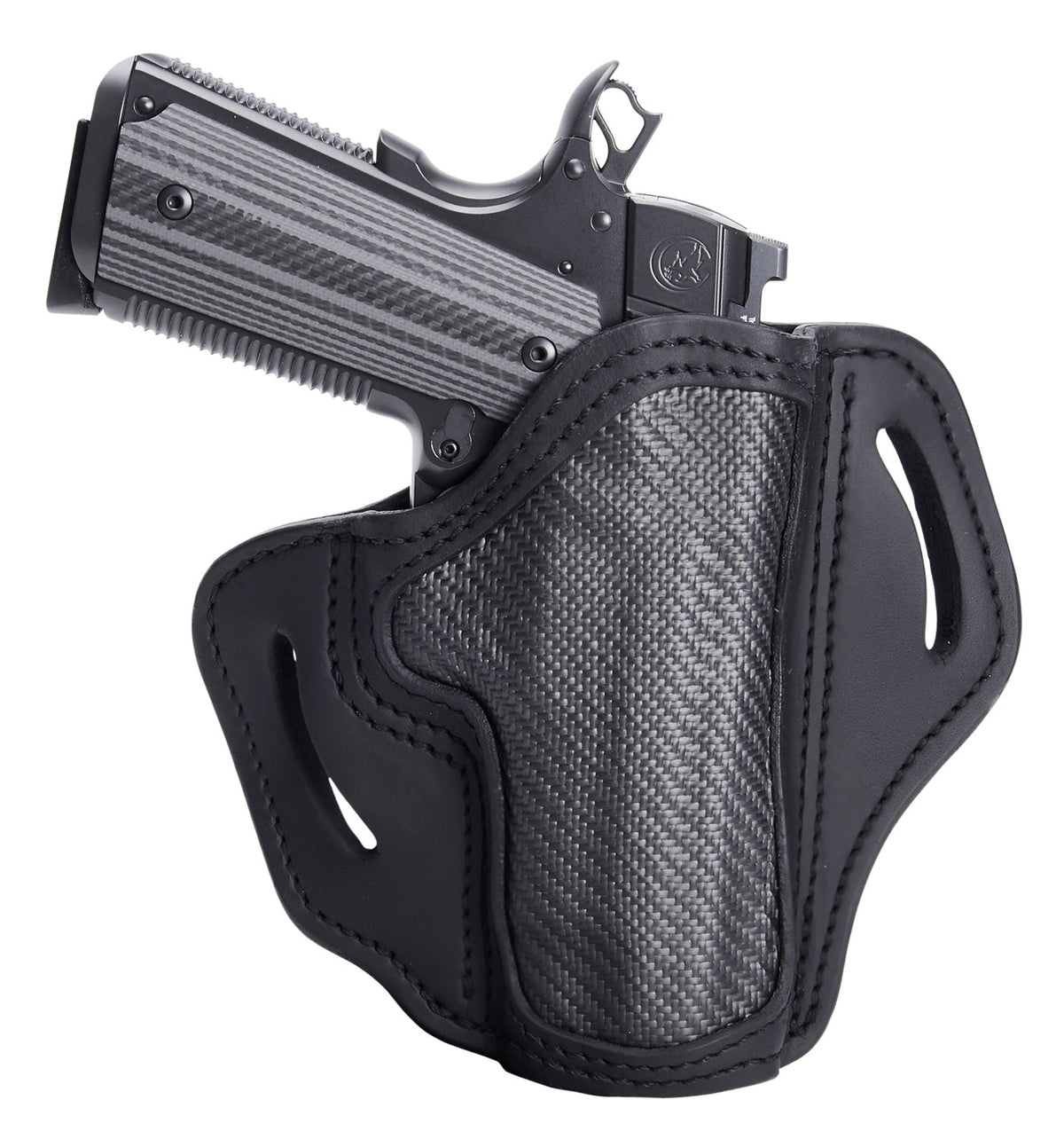 1791 Gunleather Carbon Fiber OWB Belt Holster Size 01 Stealth Black for 1911/Browning HP Right Hand