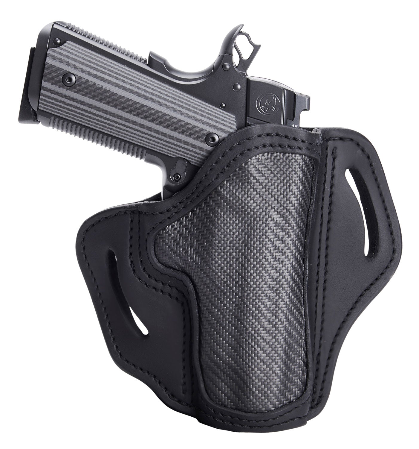 1791 Gunleather Carbon Fiber OWB Belt Holster Size 01 Stealth Black for 1911/Browning HP Right Hand