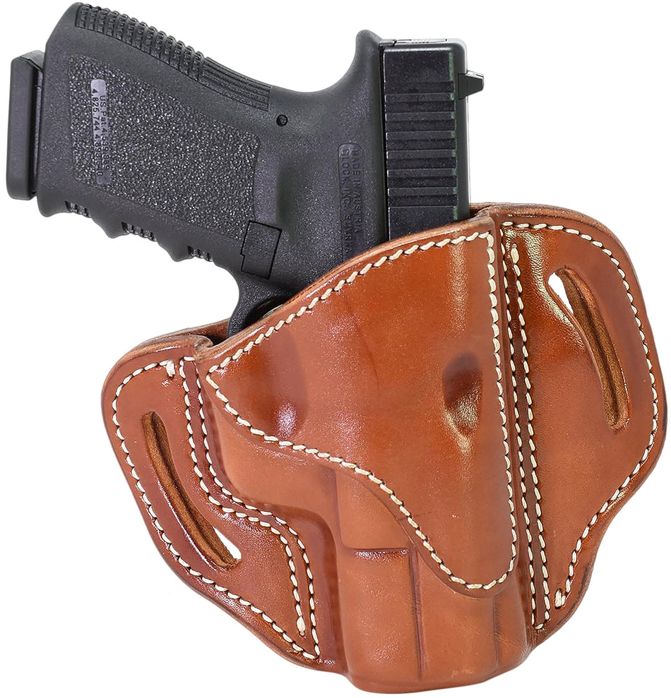 1791 Gunleather BH2.1 Outside-the-Waistband Classic Brown Leather Belt Slide Glock 17/Shield/XD Right Hand