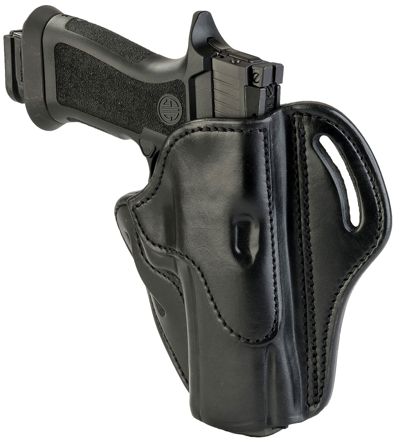 1791 Gunleather BH2.4 Outside-the-Waistband Stealth Black Leather Belt Slide PPQ/P320/XD-M