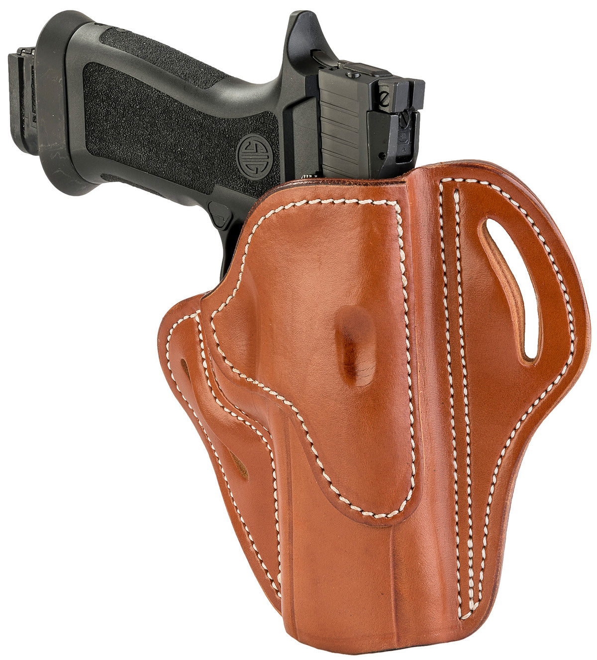 1791 Gunleather BH2.4 Outside-the-Waistband Classic Brown Leather Belt Slide PPQ/P320/XD-M