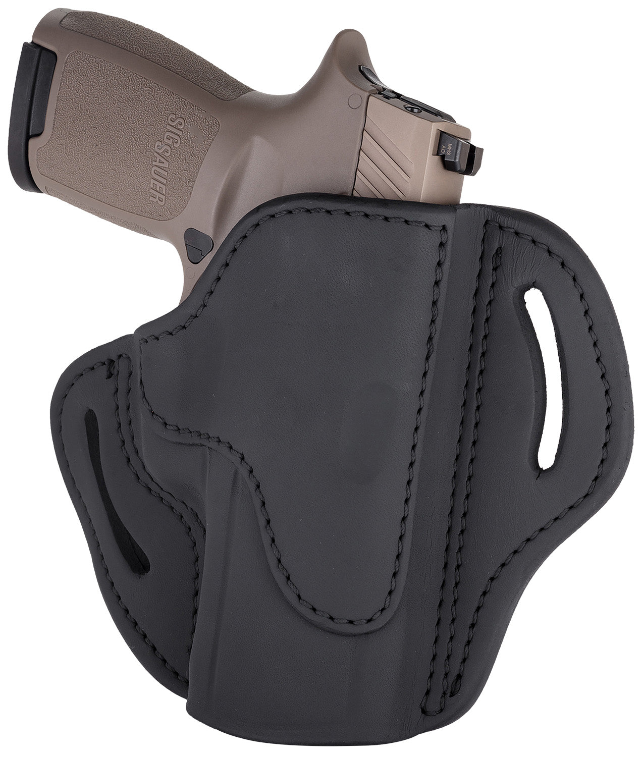 1791 Gunleather BH2.4S Outside-the-Waistband Stealth Black Leather Belt Slide FN 509/XD-M/VP9SK