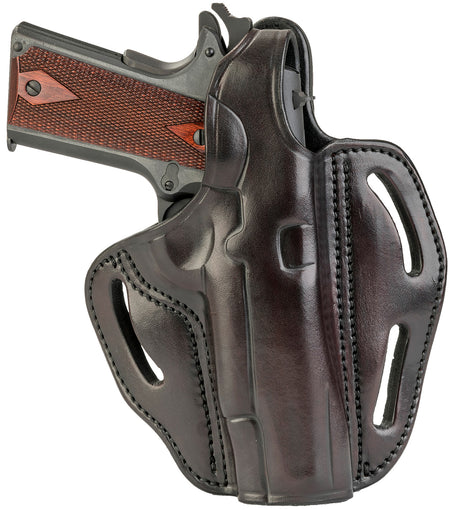 1791 Gunleather BHX Outside-the-Waistband Signature Brown Leather Belt Slide w/Retention Strap 1911 4-5"