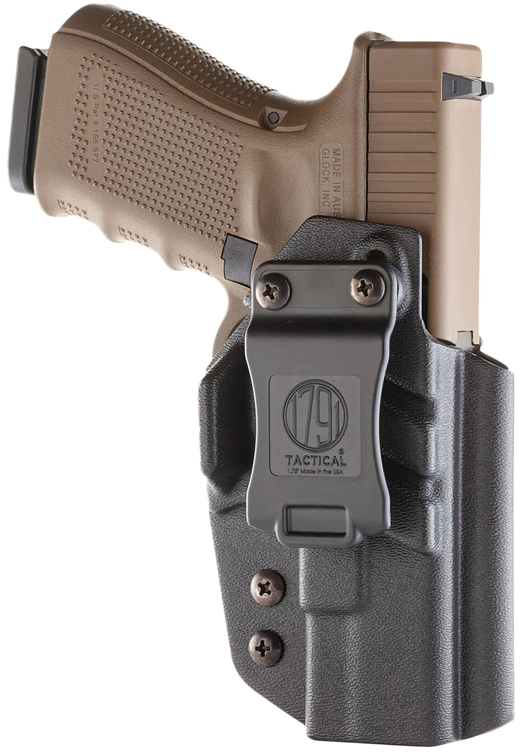 1791 Gunleather Tactical Kydex IWB Black Holster Compatible with Glock 17 19 31 32 34 35 45 Gen 3-5