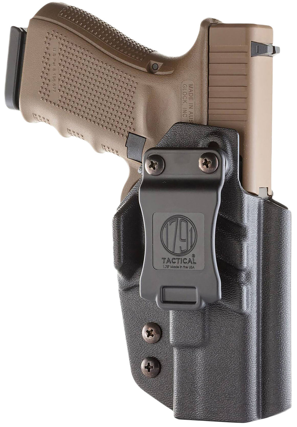 1791 Gunleather Tactical Kydex IWB Black Holster Compatible with Glock 17 19 31 32 34 35 45 Gen 3-5