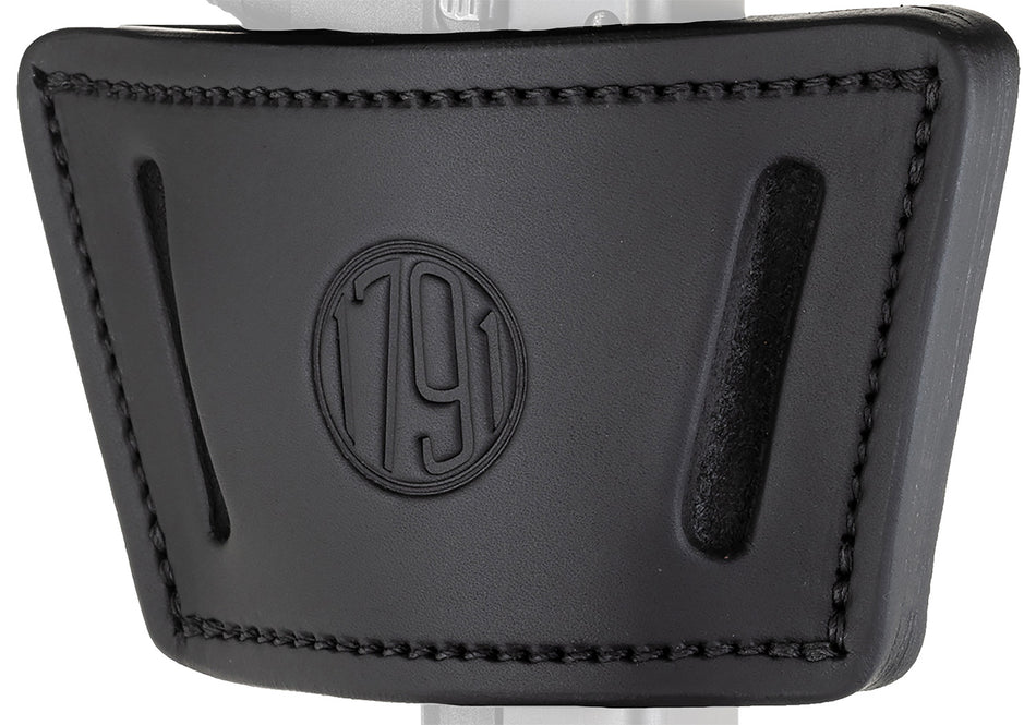 1791 Gunleather UIW-X Max IWB/OWB Black Leather Belt Clip Holster for Mid-Large Frame Autos with Rail Laser Light Ambidextrous