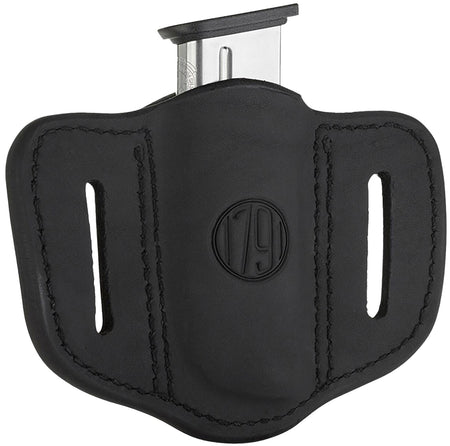 1791 Gunleather MAG1.1 Single Stack Magazine Holster Stealth Black Leather Ambidextrous