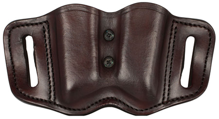 1791 Gunleather MAG-F Double Stack Double Mag Holster Sig Brown Leather OWB Belt Slide Ambidextrous