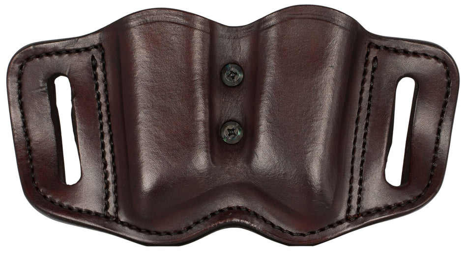 1791 Gunleather MAG-F Double Stack Double Mag Holster Sig Brown Leather OWB Belt Slide Ambidextrous