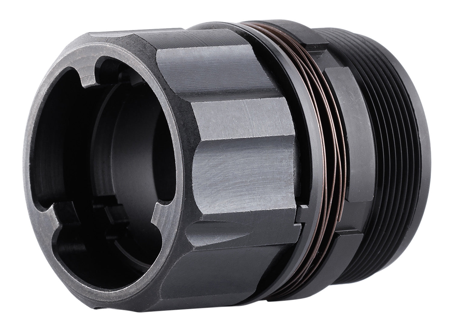 Dead Air DA428 Key-Mo Quick Attach Adapter HUB Socket Silencers 1 3/8-24 Black