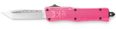 CobraTec CTK-1 Small OTF Tanto Plain D2 Steel Pink Handle Glass Breaker Included