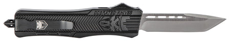 CobraTec CTK-1 Medium OTF Tanto Plain D2 Steel Black Handle Glass Breaker Included