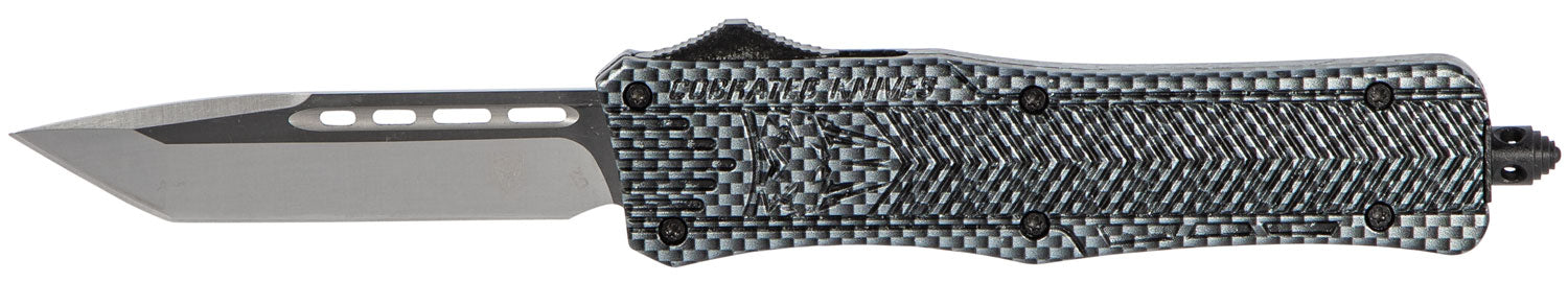CobraTec CTK-1 Medium OTF Tanto Plain D2 Steel Carbon Fiber Handle Glass Breaker Included