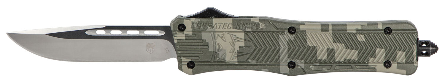 CobraTec CTK-1 Medium OTF Drop Point Plain D2 Steel Army DigiCamo Handle Glass Breaker Included