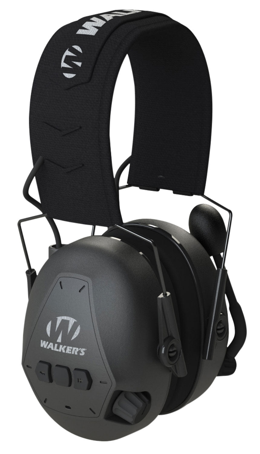 Walker's Bluetooth Passive Muff 26 dB NRR Over-the-Head Black Polymer w/ Boom Mic