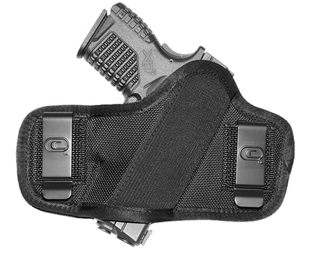 Crossfire CRFCLPONSA1S2 Clip-On Outside Waistband Holster Black Nylon Ambidextrous Subcompact Barrel