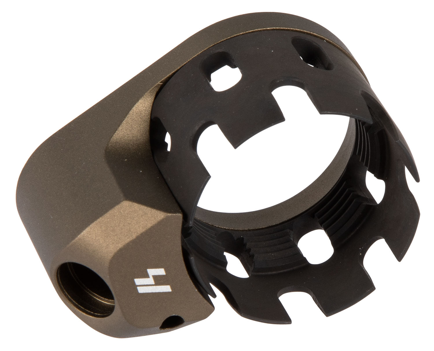 Strike Industries AR Extended End Plate and Castle Nut Flat Dark Earth Steel with QD Swivel