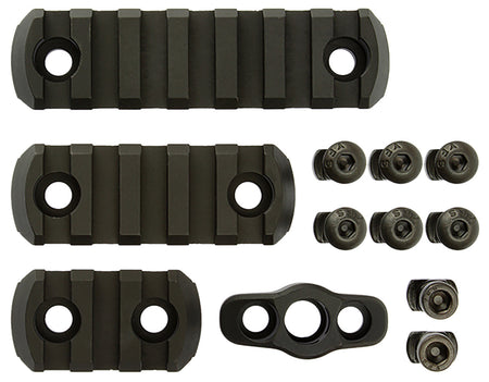 CMC Triggers M-LOK Accessory Kit 4-Piece Picatinny Rail and QD Mount Black Anodized