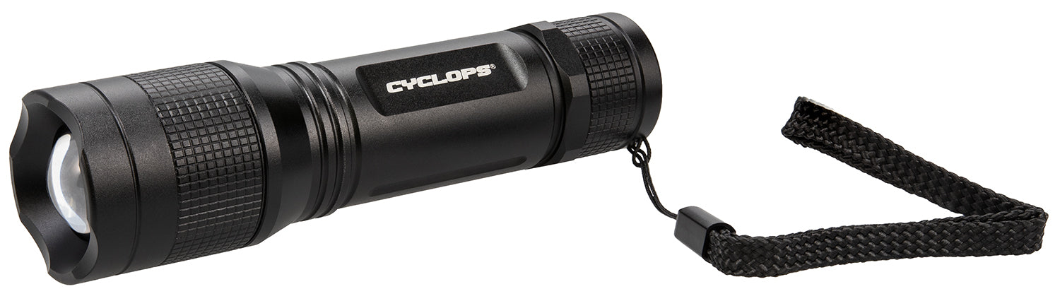 Cyclops CYCTF350 TF-350 350 Lumen White Cree LED Flashlight Black Anodized Spot Flood Magnifier Beam
