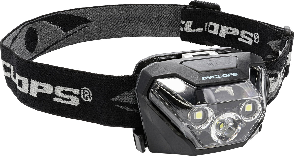 Cyclops CYCHL500 500-Lumen Red/White LED Bulb Headlamp Black 75M Distance