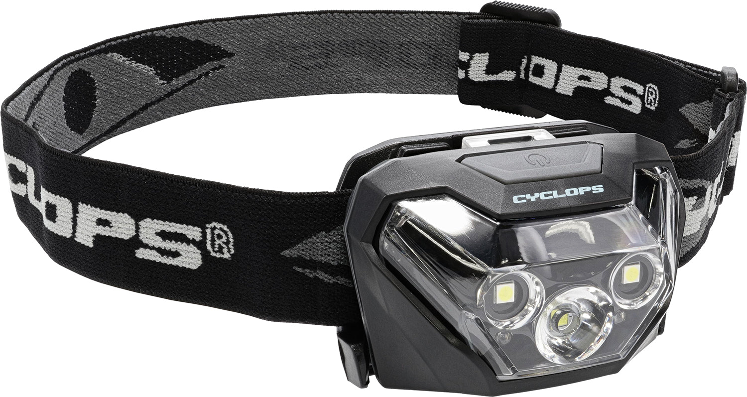 Cyclops CYCHL500 500-Lumen Red/White LED Bulb Headlamp Black 75M Distance