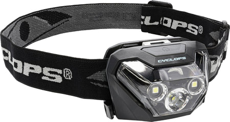 Cyclops CYCHL500 500-Lumen Red/White LED Bulb Headlamp Black 75M Distance