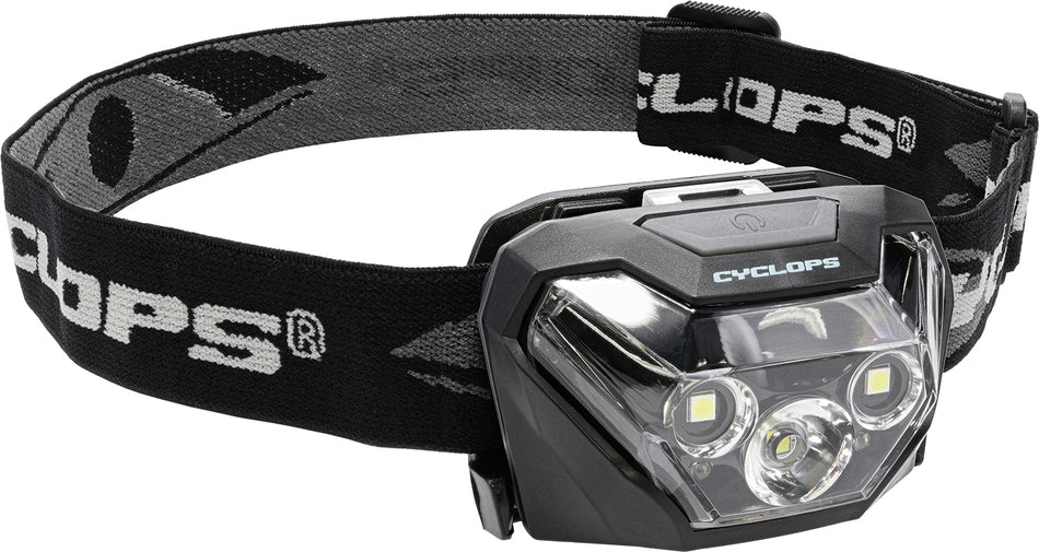 Cyclops CYCHL500 500-Lumen Red/White LED Bulb Headlamp Black 75M Distance