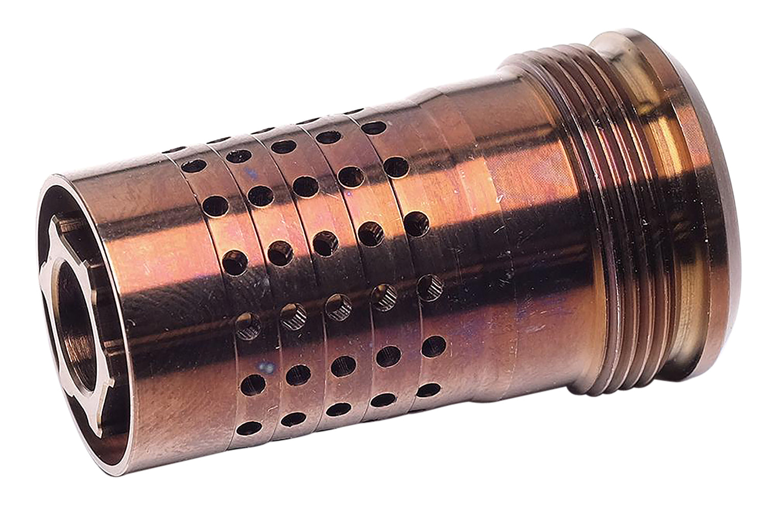 Q LLC Cherry Bomb 22 Caliber Copper Stainless Muzzle Brake 1/2"-28 tpi 1.64" OAL