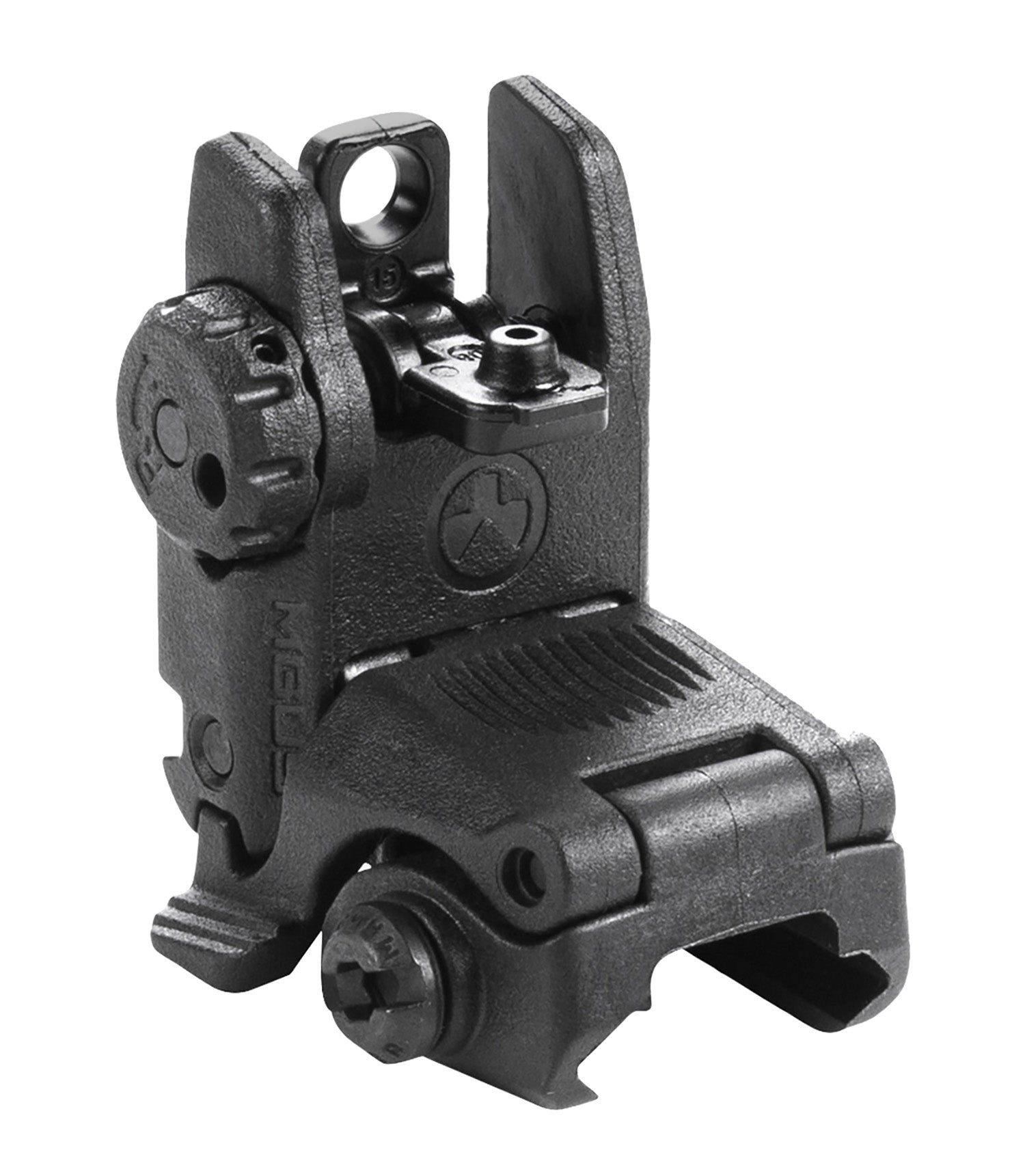 Magpul MAG248-BLK MBUS Polymer Folding Rear Iron Sight Black AR-15/M16