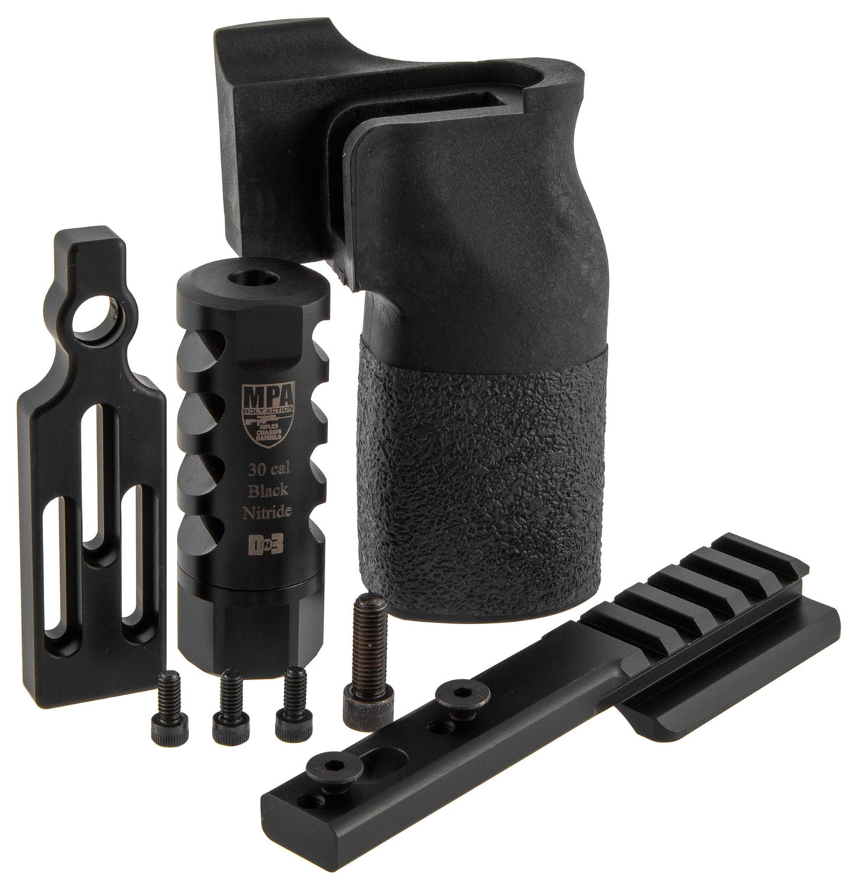 MasterPiece Arms 65PMRACCBUNDLE 6.5 Creedmoor PMR Upgrade Kit, DN3 Muzzle Brake, Vertical Grip, V4 Mount