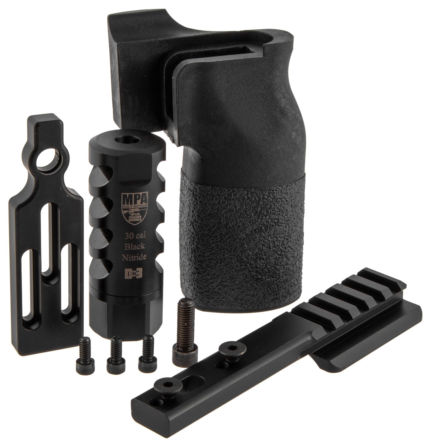 MasterPiece Arms 65PMRACCBUNDLE 6.5 Creedmoor PMR Upgrade Kit, DN3 Muzzle Brake, Vertical Grip, V4 Mount