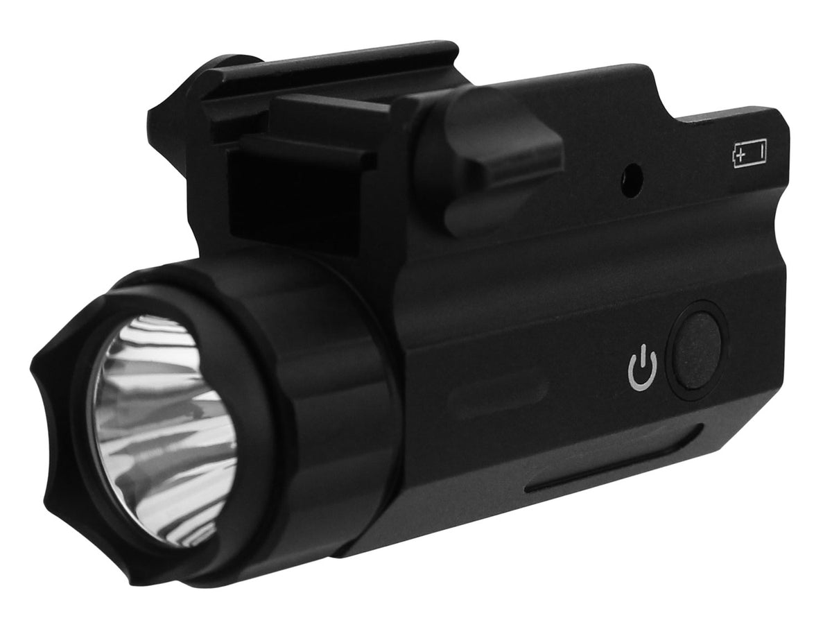 TacFire FLP360C Compact 360 Lumen White CREE LED Pistol Flashlight Black