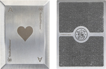 S&W Bullseye 4-Pack Stainless Steel Laser Etched Throwing Cards with Sheath