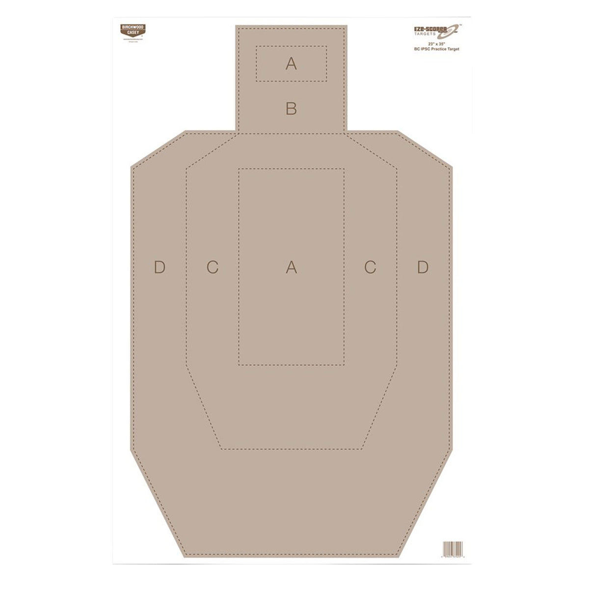 Birchwood Casey 37025 EZE-Scorer IPSC Hanging Tan Paper Target 23"x35" 100 Pk