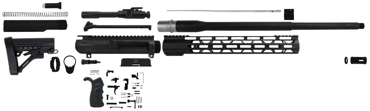 TacFire AR Rifle Build Kit 6.5 Creedmoor Nitride 20" Barrel 5/8-24 TPI Sports South Exclusive SSRK65CRDLPK20BN
