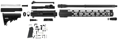 TacFire AR-15 9mm Rifle Build Kit Black Nitride Steel 16" Barrel 1/2"-36 TPI Sports South Exclusive SSRK9MM16LPK