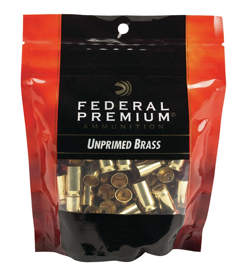 Federal PH9UPB100 Gold Medal 9mm Luger Unprimed Handgun Brass Cases 100 Per Bag