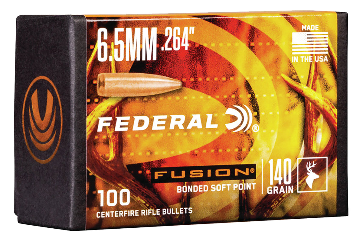 Federal Fusion Component 6.5 Creedmoor .264 Cal 140 Grain Soft Point Projectiles 100ct