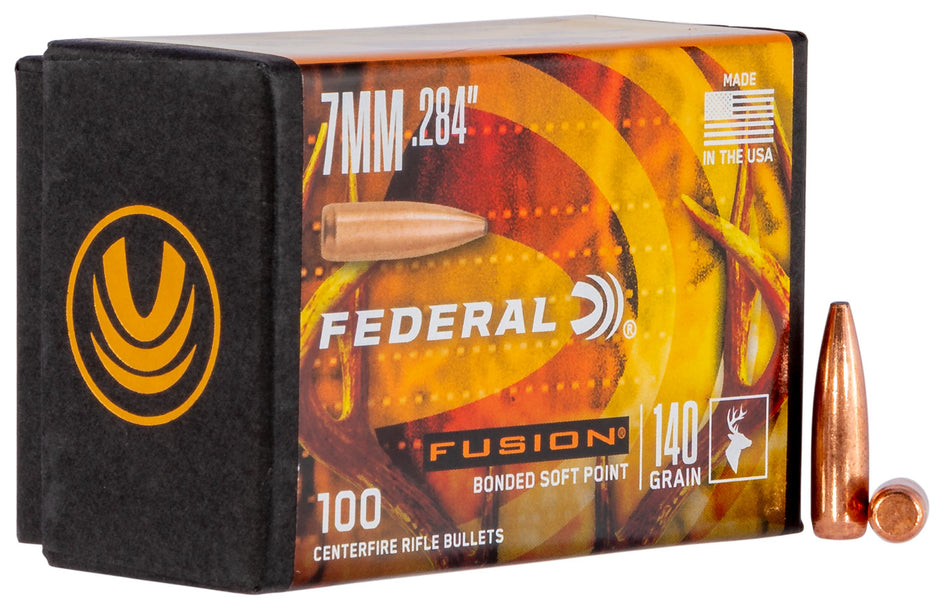 Federal Fusion Component 7mm .284 Cal 140 Grain Soft Point Projectiles 100ct