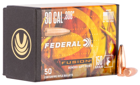 Federal Fusion Component 30 Cal .308 150 Grain Soft Point Projectiles 50ct
