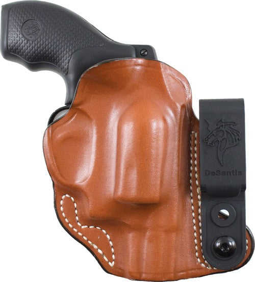 DeSantis 113 Flex-Tuk Leather Inside Waistband Tuckable Holster S&W J-Frame 2" Tan