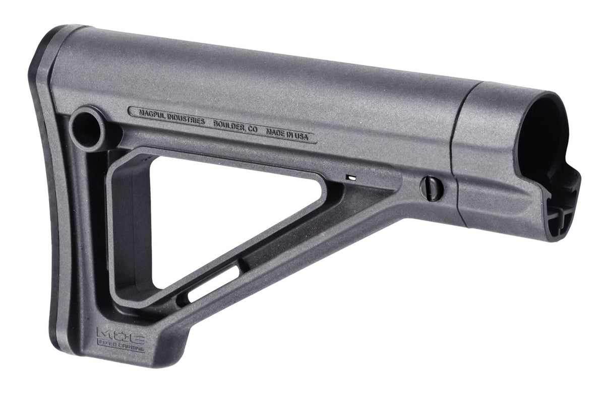 Magpul MAG480-GRY MOE Non-Collapsing Carbine Stock Stealth Gray for AR-15/M4 Mil-Spec