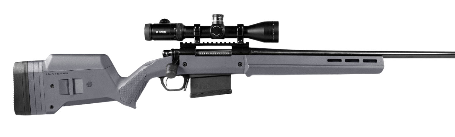 Magpul MAG483-GRY Hunter 700 Long Action Fixed Stock Stealth Gray with Aluminum Bedding Block