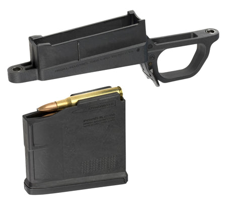 Magpul MAG489-BLK Remington 700L Hunter Stock Bolt Action Mag Well Drop-In Black Polymer Includes PMAG5 AC