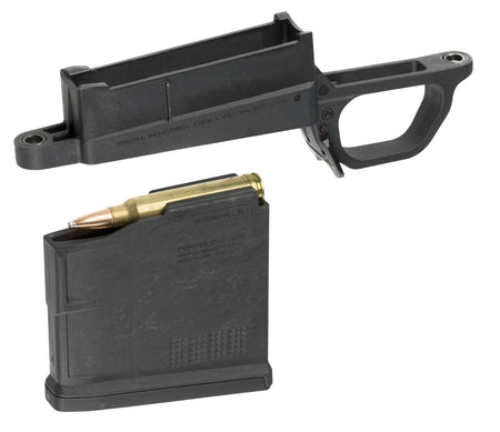 Magpul MAG569-BLK Remington 700L Magnum Hunter Stock Bolt Action Magazine Well Black Polymer Includes PMAG5 AC L