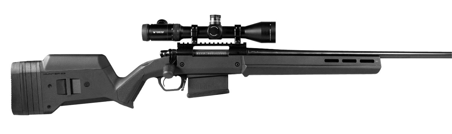 Magpul MAG931 Hunter American Ruger American SA Stock Black Polymer with Aluminum Bedding