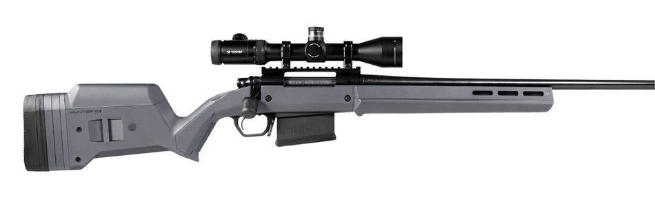 Magpul MAG931-GRY Stealth Gray Synthetic Hunter American Stock with Adj Comb & Aluminum Bedding for Ruger American SA